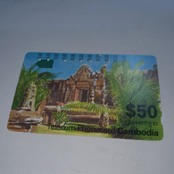 Cambodia-(ICM3-2-3)-tample-(icm3-2-3)-(35)-(025324000)-(?)-($50)-used Card+1card Prepiad - Cambogia