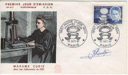 FDC Avec Signature - 1967 - Marie Curie - 1960-1969