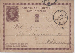 Entier Postal Carte 10 Centesimi Pour Rome 1977 - Ganzsachen