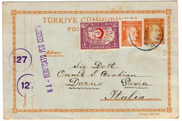 1940 - Turchia - Cartolina Postale Con Affrancatura Complementare - Storia Postale