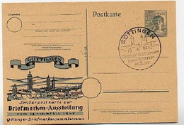 P962 Postkarte ZUDRUCK AUSSTELLUNG Göttingen 1947 Netto-Kat. 10,00 € - Postal  Stationery