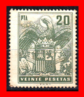 ESPAÑA  ( POLIZA FIASCAL )  TIMBRE  VALOR 20 PESETAS --- ESCUDO NACIONAL - Fiscales