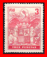 ESPAÑA  ( POLIZA FIASCAL )  TIMBRE  VALOR 3 PESETAS --- ESCUDO NACIONAL - Fiscales