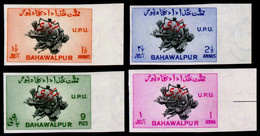 Bahawalpur, 1949, UPU, Universal Postal Union, United Nations, Overprinted, MNH Imperforated, Michel 25-28B Service - Pakistan