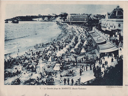 Pour L'Enseignement Vivant (24x18cm) - Vues Geographiques - La Grande Plage De Biarritz - Basses Pyrenees - Aardrijkskunde