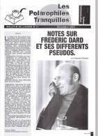 Les Polarophiles Tranquiles  11 Notes Sur Frederic Dard Et Ses Differents Pseudo - San Antonio