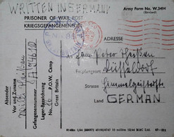 G 4 1945/50  Lettre Prisonnier De Guerre Allemand Au Royaume Uni - Guerre De 1939-45