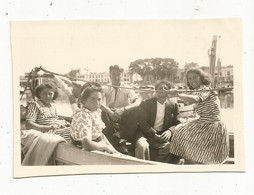 Photographie, 95 X 65 Mm, Bateau ,vers SAINT JEAN DE MONTS ,1948 - Barche