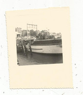 Photographie, 95 X 80 Mm , Bateau , Départ Du Bac Pour SAINT NAZAIRE ,1957 - Bateaux