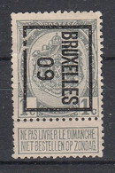 BELGIË - PREO - Nr 9 B - BRUXELLES "09" - (*) - Typo Precancels 1906-12 (Coat Of Arms)