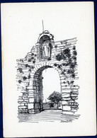 °°° Cartolina - Erice Porta Carmine - Disegno Di Franco Puletto Nuova (l) °°° - Trapani