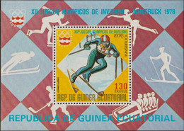 Guinea  Ecuatoria 1976 Innsbruck Olympic Games Souvenir Sheet MNH/** (G32) - Winter 1976: Innsbruck