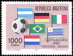 Argentina, 1981, Soccer, Football, Copa De Oro, Flags, MNH, Michel 1502 - Otros