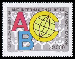 Argentina, 1990, International Alphabetization Year, United Nations, MNH, Michel 2031 - Otros