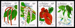 Antigua And Barbuda, 1984, UPU Congress Hamburg, Flowers, Flora, United Nations, MNH, Michel 761-764 - Antigua En Barbuda (1981-...)