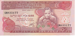 BILLETE DE ETIOPIA DE 10 BIRR DEL AÑO 1991 SIN CIRCULAR (BANK NOTE) UNCIRCULATED - Ethiopia