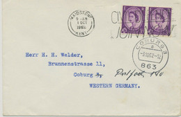 GB 1962 QEII 3D (2) Slogan-postmark „MAIDSTONE / KENT – CIVIL DEFENCE JOIN NOW - Cartas & Documentos