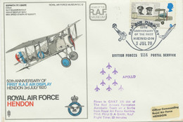 GB 1970 Special Flight Royal Air Force Flown On A Sortie From Royal Air Force - Covers & Documents