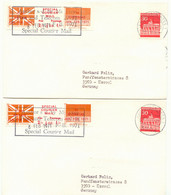 GB 1971 POSTAL STRIKE SPECIAL COURIER MAIL 2 Sh. + 1 Sh. Strike Post First Day - Covers & Documents