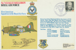 GB 1974 Special Flights Royal Air Force Flown Route „RAF BRIZE NORTON – DULLES - Cartas & Documentos