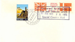 GB 1971 POSTAL STRIKE SPECIAL COURIER MAIL 2 Sh + 1 Sh Strike Post First Day - Cartas & Documentos