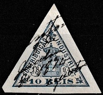 Revenue / Fiscaux / Fiscal, Portugal -|- Contribuição Industrial 1894 / 10 Rs. - Margem Fina - Used Stamps