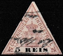 Revenue / Fiscaux / Fiscal, Portugal -|- Contribuição Industrial 1895 / 5 Rs. - Margem Fina - Gebraucht