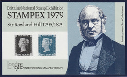 GREAT BRITAIN 1979 Sir Rowland Hill, STAMPEX 1979 ** Postfrisch, National Stamp Exhibition Souvenir Sheet MNH LUXUS - Fictifs & Spécimens