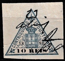 Revenue / Fiscaux / Fiscal, Portugal -|- Contribuição Industrial 1896 / 10 Rs. - Margem Média - Used Stamps
