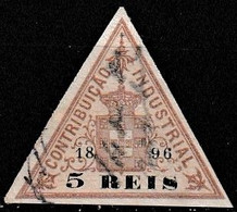 Revenue / Fiscaux / Fiscal, Portugal -|- Contribuição Industrial 1896 / 5 Rs. - Margem Fina - Oblitérés