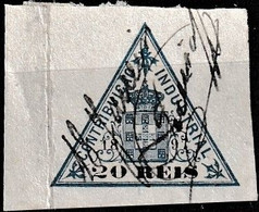 Revenue / Fiscaux / Fiscal, Portugal -|- Contribuição Industrial 1897 / 20 Rs. - Margem Larga - Gebraucht