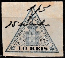 Revenue / Fiscaux / Fiscal, Portugal -|- Contribuição Industrial 1897 / 10 Rs. - Margem Larga - Gebraucht