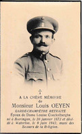 Souvenir Mortuaire Louis Oeyen Waterloo Garde Champêtre 1943 - Personas Identificadas