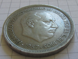 50 Peseta Umlaufmünze 1957 Spanien Franco - 50 Peseta