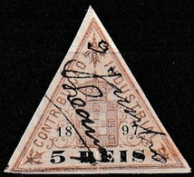 Revenue / Fiscaux / Fiscal, Portugal -|- Contribuição Industrial 1897 / 5 Rs. - Margem Fina - Used Stamps