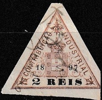 Revenue / Fiscaux / Fiscal, Portugal -|- Contribuição Industrial 1897 / 2 Rs. - Margem Média - Used Stamps