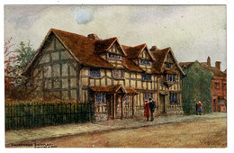 Ref 1477 - J. Salmon Postcard - Shakespeare's Birthplace Exterior 2 - Stratford-on-Avon - Stratford Upon Avon