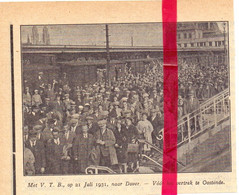 Orig. Knipsel Coupure Tijdschrift Magazine - Met VTB Naar Dover - Vertrek Te Oostende - 1931 - Non Classés