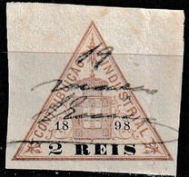 Revenue / Fiscaux / Fiscal, Portugal -|- Contribuição Industrial 1898 / 2 Rs. - Margem Larga - Oblitérés