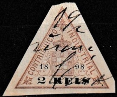 Revenue / Fiscaux / Fiscal, Portugal -|- Contribuição Industrial 1898 / 2 Rs. - Margem Média - Used Stamps