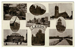 Ref 1478 - 1918 Real Photo Multiview Postcard - Leeds Yorkshire - Leeds