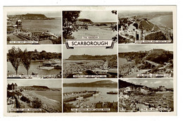 Ref 1478 - 1961 Real Photo Multiview Postcard (9 Views) - Scarborough Yorkshire - Scarborough