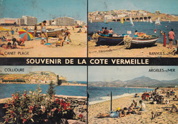 A1303- LUMIERE ET COULEURS DU ROUSSILLON  PLAGE CATALONE LA COTE VERMEILLE PYRENEES ORIENTALES FRANCE 1968 USED POSTCARD - Roussillon