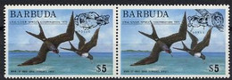 Barbuda, 1975, Birds, Space, Apollo, Soyuz, Overprinted, MNH Pair, Michel 227-228 - Barbuda (...-1981)