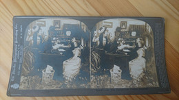 MARI SURPRIS PAR SA FEMME AVEC SA MAITRESSE - PHOTO STEREO - Stereoscopic