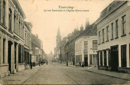 Tourcoing * La Rue Nationale Et église Notre Dame * Estaminet Bar A LA CHAISE D'OR - Tourcoing