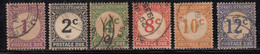 Straits Settlements 1924 Used, Postage Due, Set Of 6, Malaya / Malaysia - Straits Settlements