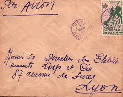 AOF / SOUDAN / LETTRE PAR AVION /  DEPART NIORO  POUR LYON 1949 - Sonstige & Ohne Zuordnung