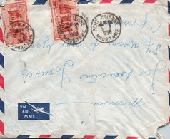 MAURITANIE  / LETTRE PAR AVION /  DEPART PORT ETIENNE   POUR LYON 1958 - Storia Postale