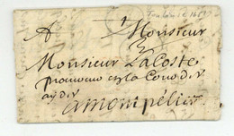 Toulouse 1681 Pour Montpellier - ....-1700: Précurseurs